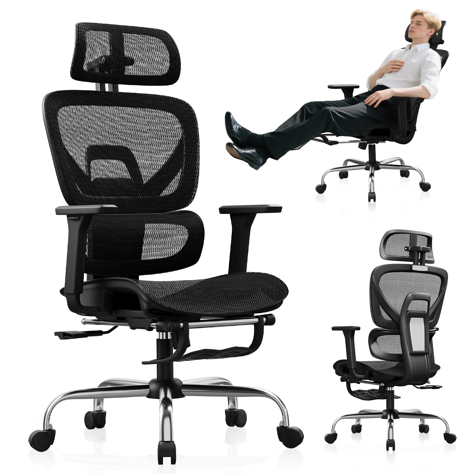 LORENZOASOLA 48 ロレンツォアゾラ Amazon.com: Synorla Ergonomic Office Chair with Footrest, Mesh